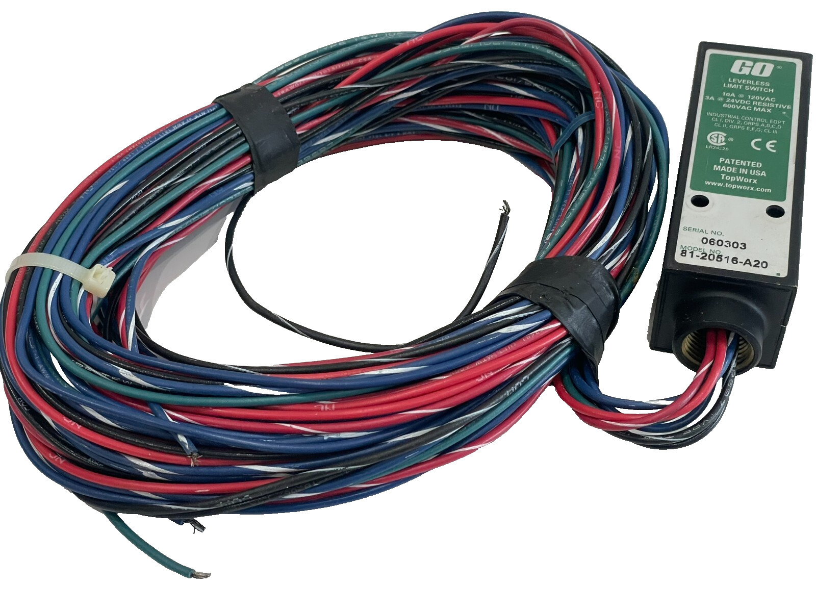 NEW TOPWORX GO SWITCH 81-20516-A20 LEVERLESS LIMIT SWITCH 10A120VAC 8020516A20 NEW TOPWORX GO SWITCH 81-20516-A20 LEVERLESS LIMIT SWITCH 10A120VAC 8020516A20