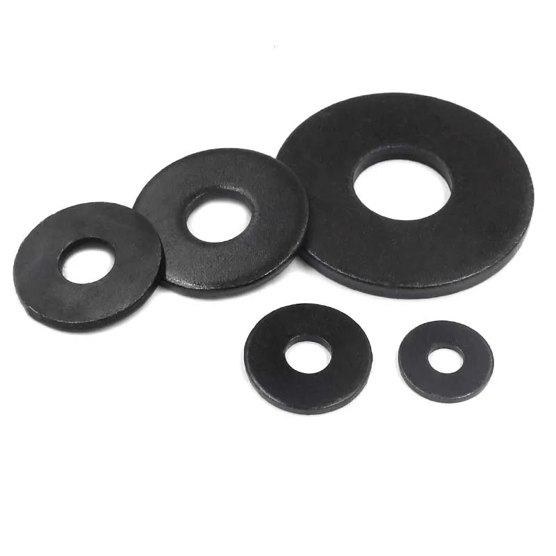 M3-M16 Black Carbon Steel Large Flat Washers Oversize Wide Plain Gasket 1-50Pcs