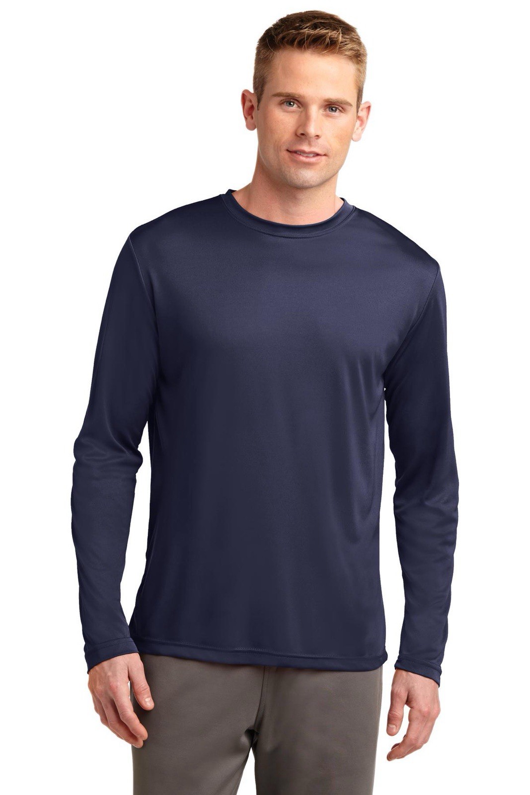 Sport-Tek ST350LS Men\'s Long Sleeve Dri Competitor Performance Plain Tee Size XL Sport-Tek ST350LS Men\'s Long Sleeve Dri Competitor Performance Plain Tee Size XL