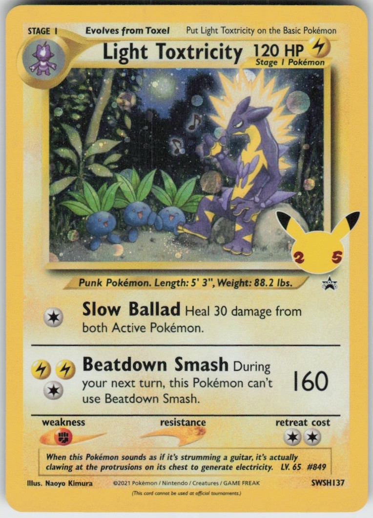 Holo Light Toxtricity SWSH137 Promo Sword & Shield Promo Near Mint