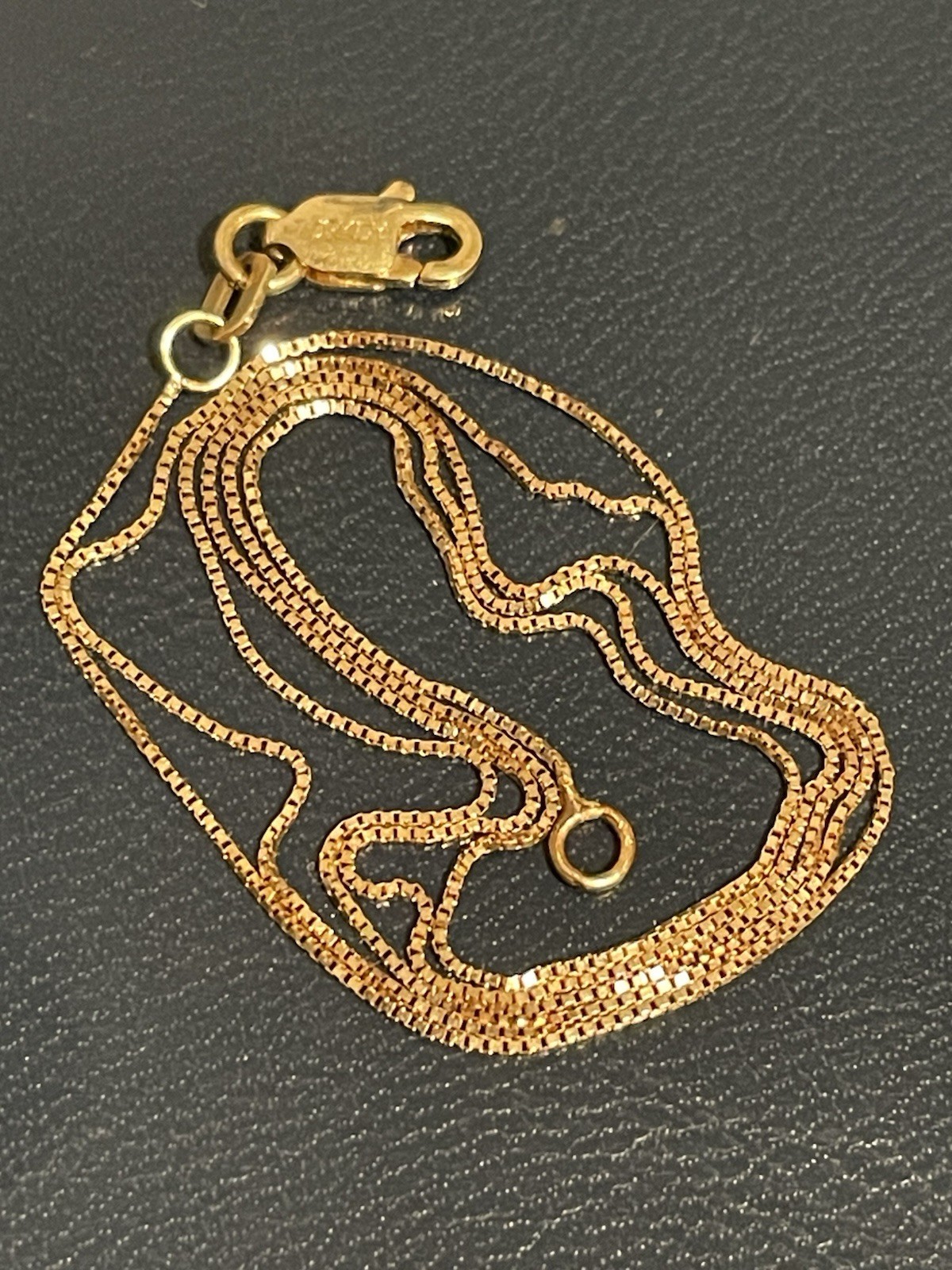 Vintage Solid 14K Rose Gold Chain Twist Rope Necklace 19\ Vintage Solid 14K Rose Gold Chain Twist Rope Necklace 19\