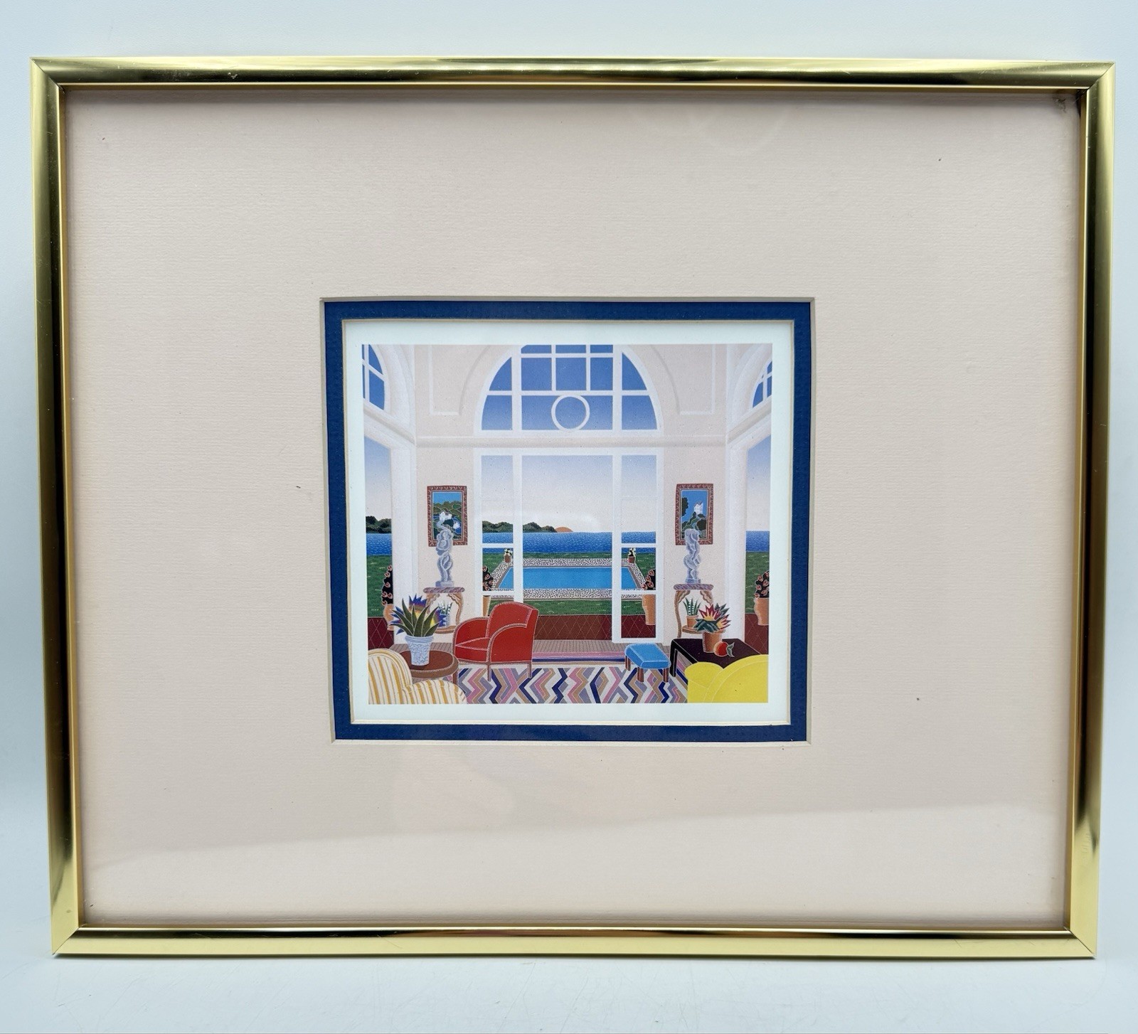 Thomas McKnight Sag Harbor Pool Open Edition Serigraph Thomas McKnight Sag Harbor Pool Open Edition Serigraph
