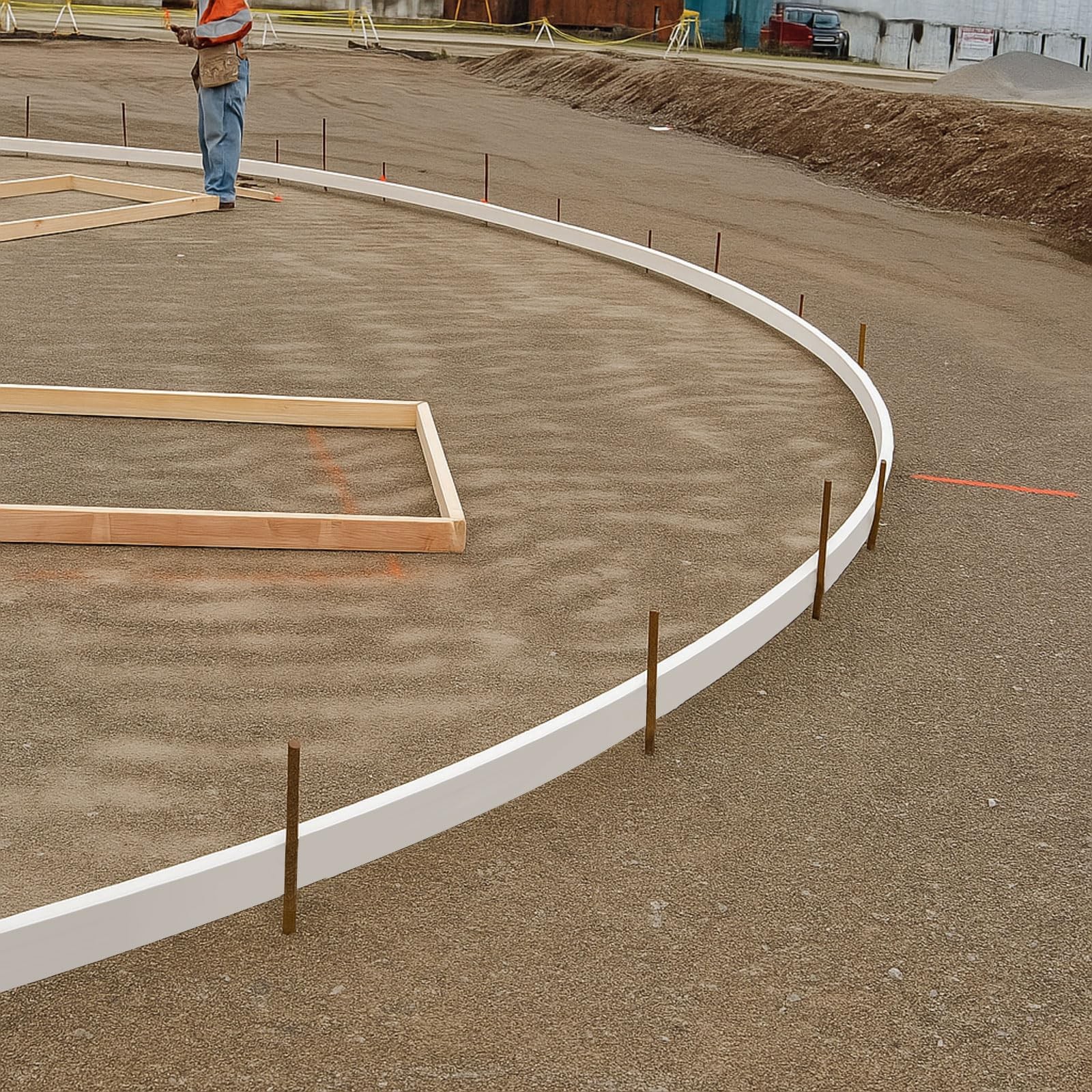 13 Pcs Plastic Concrete Forms for Walkway 5 x 73 Inches Flexible Concrete Fla...