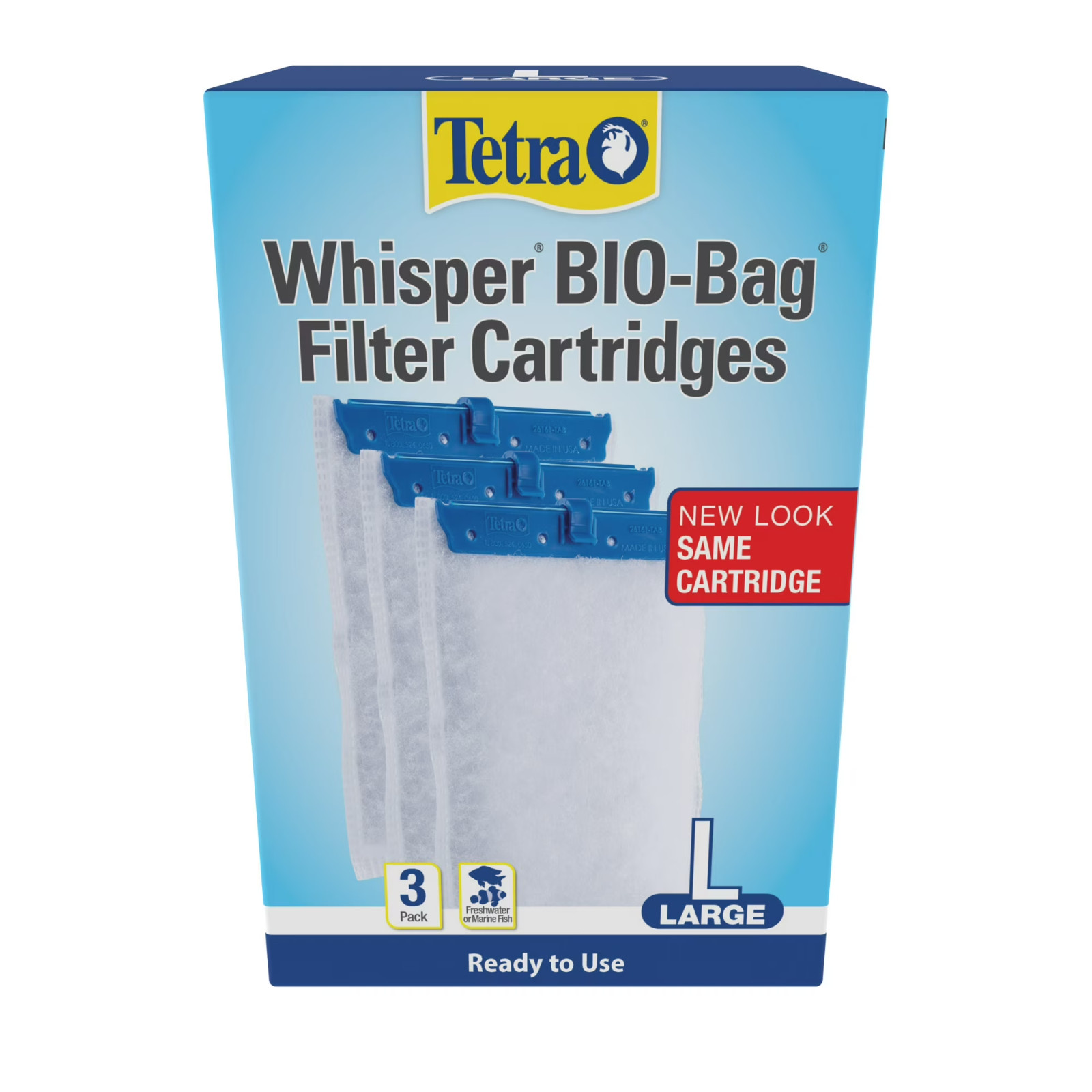 Tetra Whisper Bio-Bag Filter Cartridges For Aquariums - Ready To Use BLUE, Large Tetra Whisper Bio-Bag Filter Cartridges For Aquariums - Ready To Use BLUE, Large