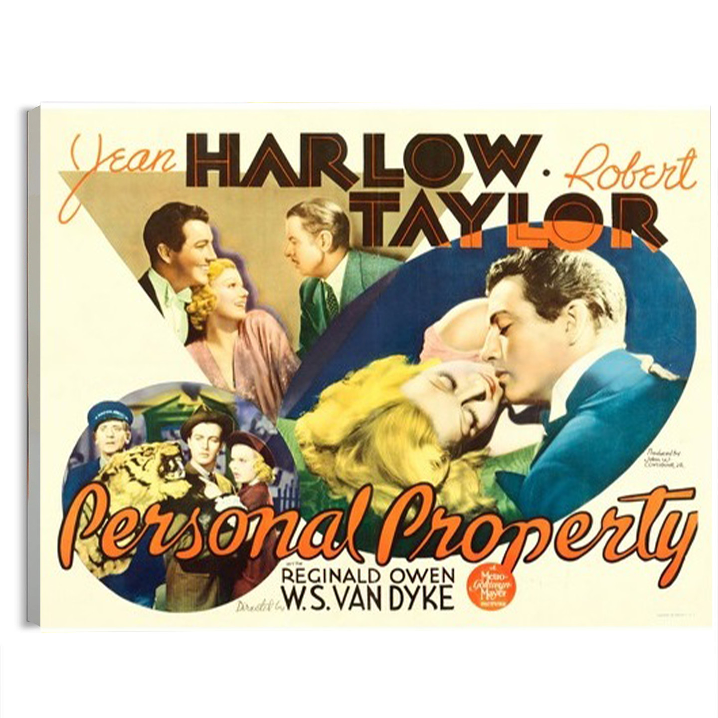 1937 Jean Harlow Personal Property (MGM) Pre 1945 Movie Poster or Canvas