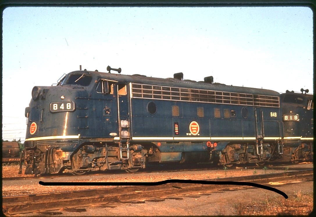 sl2953 Duplicate Slide Missouri Pacific 848 F7A Ex DRGW 5684