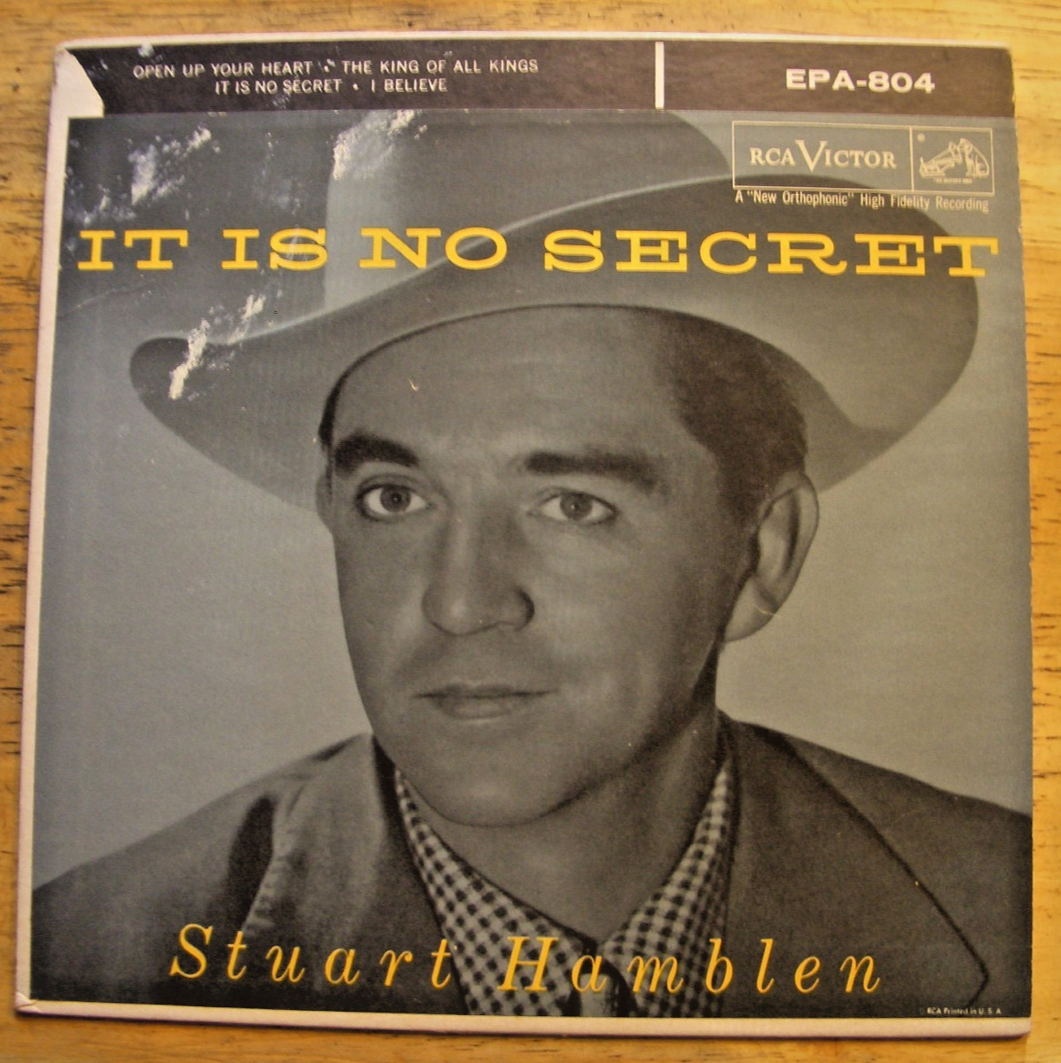 STUART HAMBLEN ~ IT IS NO SECRET ~1956 ~ 45 RPM ~ EP ~ RECORD  NM  COVER EX
