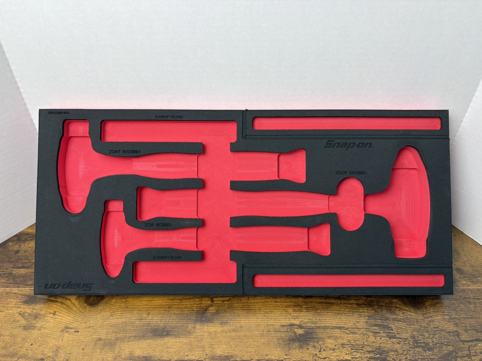 Snap On FMHBBD04B 3 Hammer Insert Foam Holder For 16oz, 32oz & 56oz Hammers