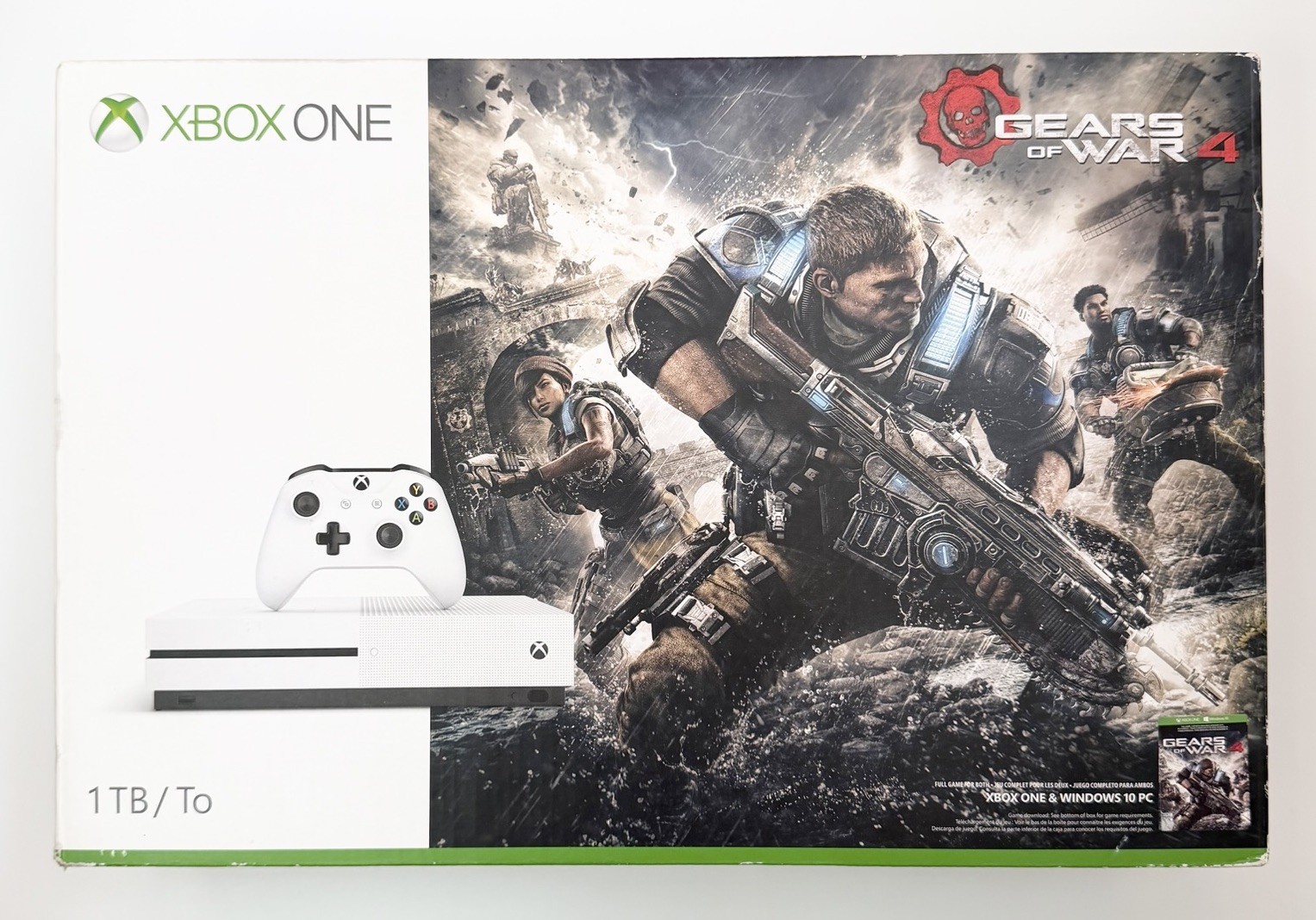 Xbox One S 1TB Gears of War 4 Bundle White Console - New Sealed NIB 23400033