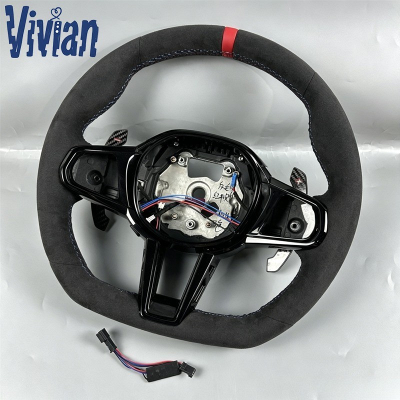 For BMW 2020-2025 M8 Black Alcantara Steering Wheel with Heating Paddles For BMW 2020-2025 M8 Black Alcantara Steering Wheel with Heating Paddles