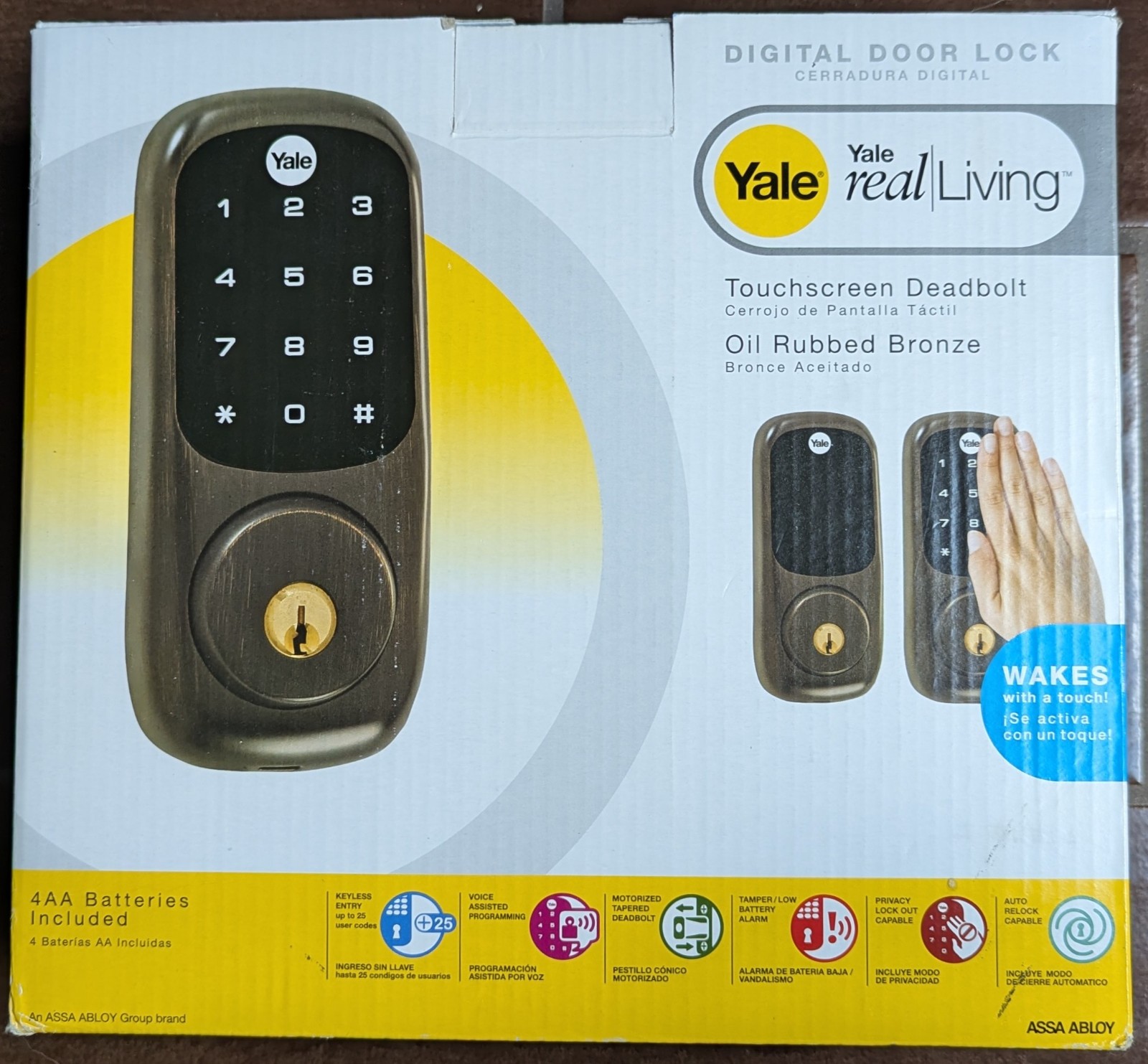 NEW Yale Real Living Deadbolt Lock Touchscreen Keypad Oiled Bronze Zwave