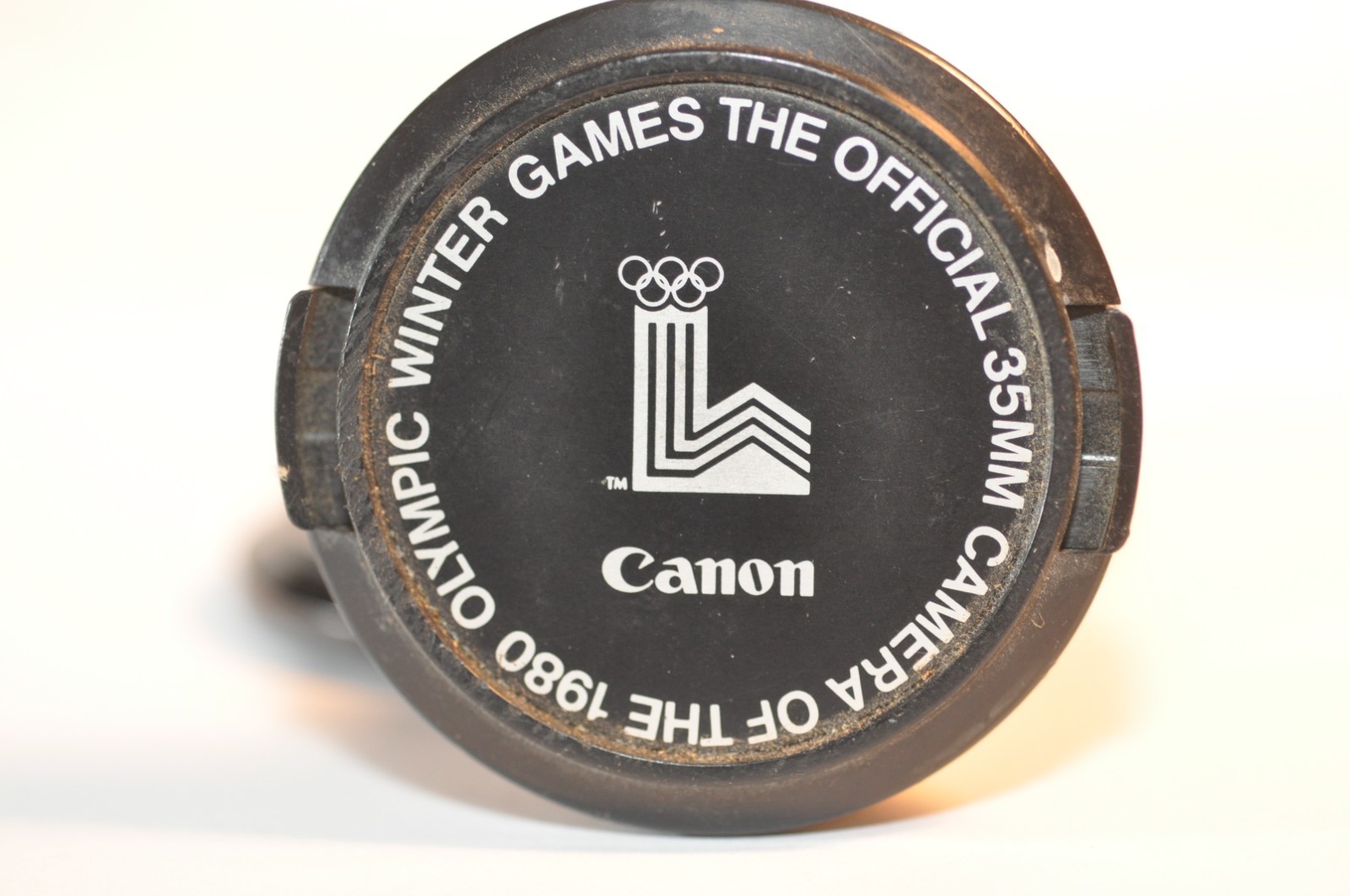 Canon FD C-52 1980 lake Placid Olympic Games 52mm front lens cap vintage 80\'s