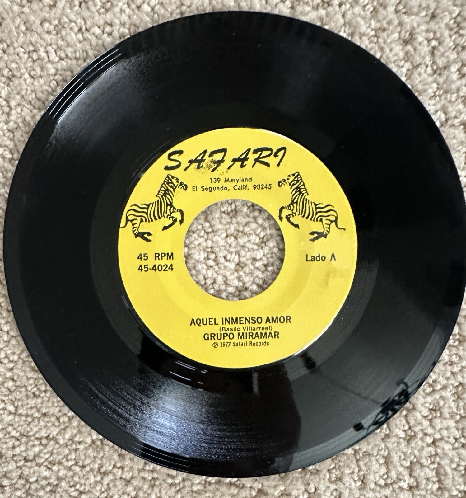 Grupo Miramar José Bárette Aquel Inmenso Amor 45RPM 7” EP Vinyl 1977 Safari NEW