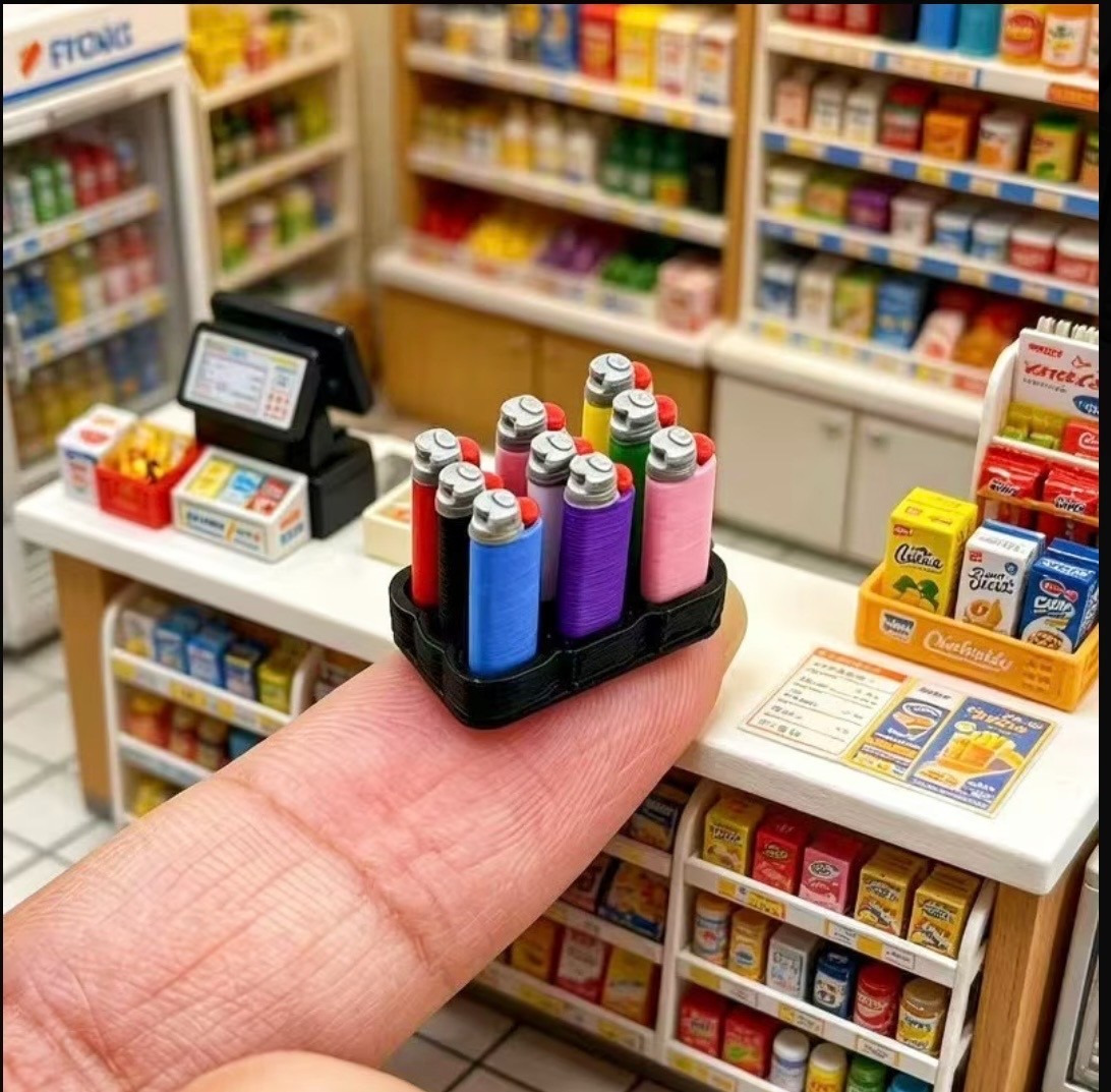 9 Assorted Faux Pocket Lighter & Tray Dollhouse Miniature 1:12 Scale store