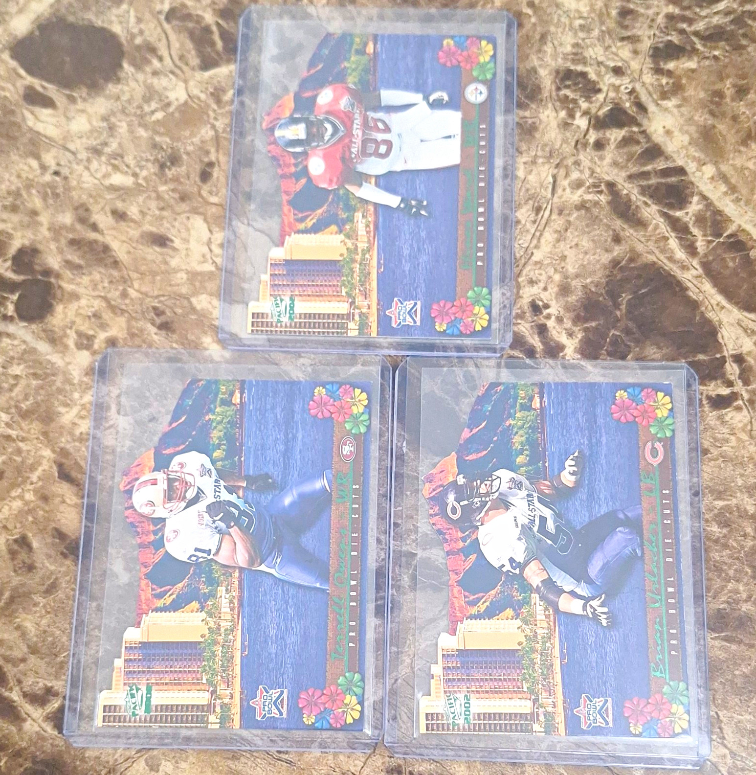 Pacific 2002 Pro Bowl Die-Cuts NFL 6-Card Lot Hines Ward/Owens/Urlacher Pacific 2002 Pro Bowl Die-Cuts NFL 6-Card Lot Hines Ward/Owens/Urlacher