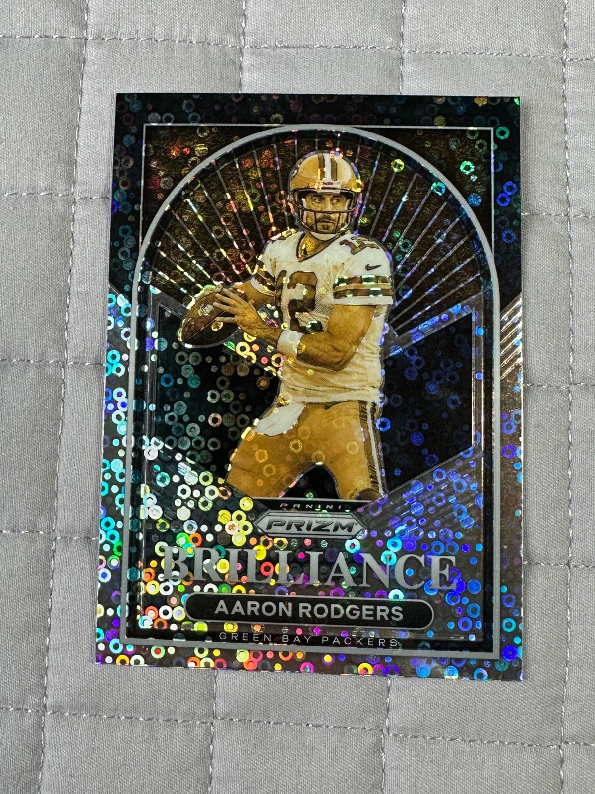 Aaron Rodgers 2022 Panini Prizm Brilliance #B-6 No Huddle Packers Aaron Rodgers 2022 Panini Prizm Brilliance #B-6 No Huddle Packers