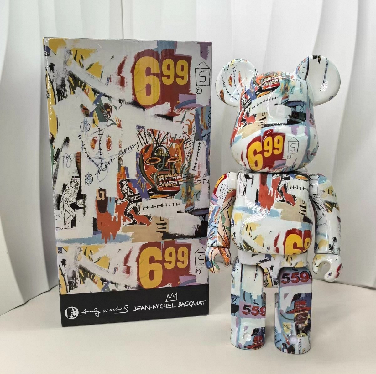 Bearbrick 400% Andy Warhol Basquiat 4th Gen Living Room Desktop Ornament