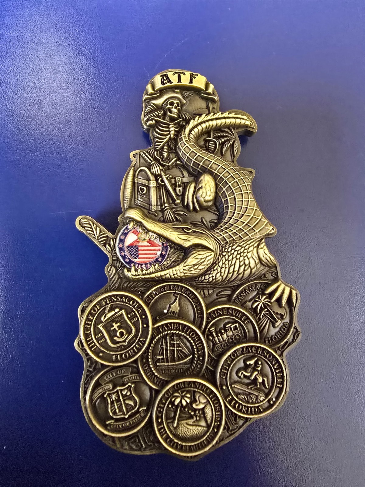 🔥RARE🔥 Limited Tampa ATF Field Divison Challenge Coin Alligator Pirate 🔥RARE🔥 Limited Tampa ATF Field Divison Challenge Coin Alligator Pirate