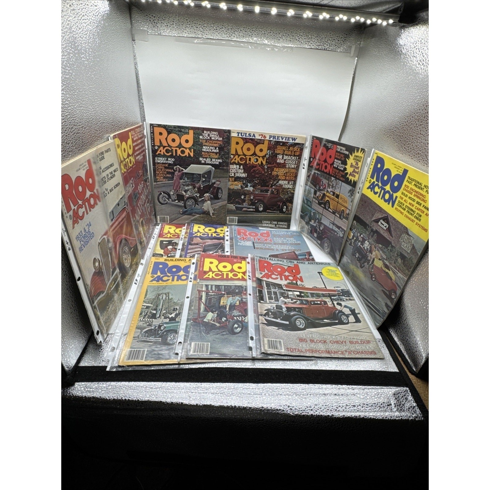Vintage Rod Action Magazines Lot of 12 Issues 1975 & 1976 Hot Rods Cars Garage