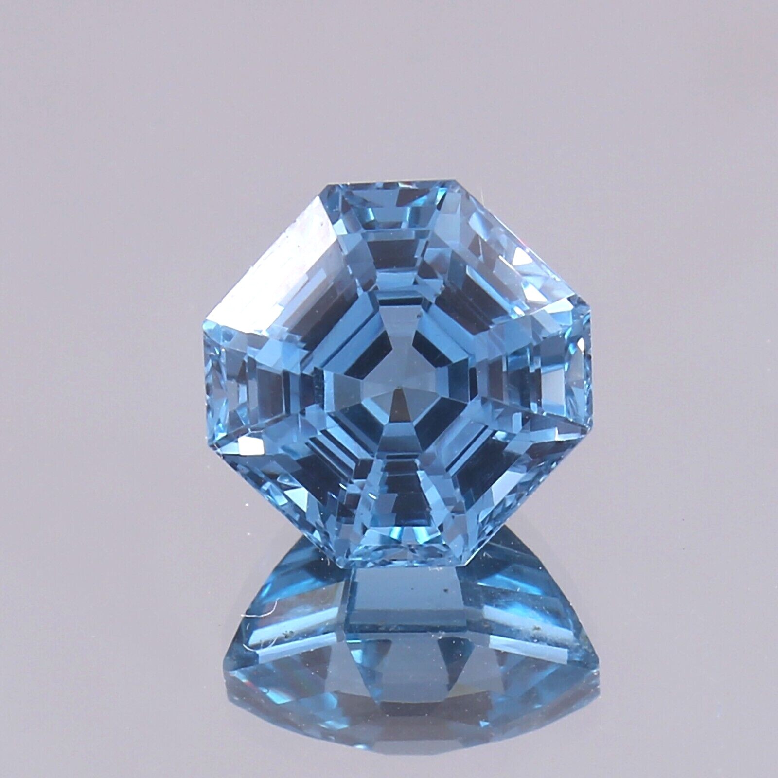 AAA 10x10 MM Natural Flawless Santa Maria Aquamarine Loose Asscher Cut Gemstone