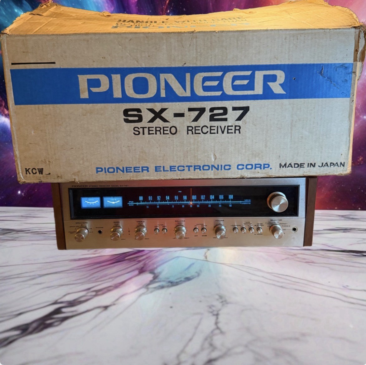 Near Mint Serviced Pioneer SX-727 Vintage Stereo Receiver With OEM Box Beauty🎶