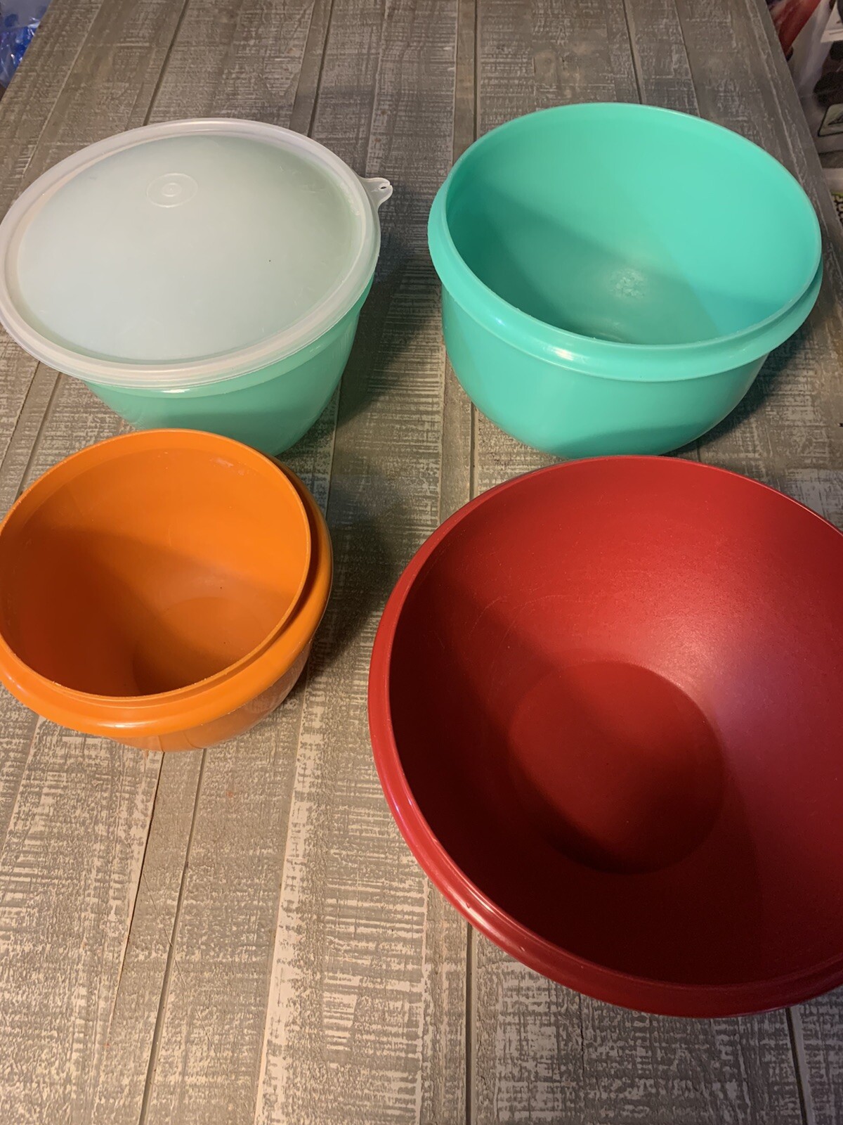 Tupperware Cereal Storage Bowls Lot Of 4 Vintage Collectibles Bundle 70s 80s Tupperware Cereal Storage Bowls Lot Of 4 Vintage Collectibles Bundle 70s 80s