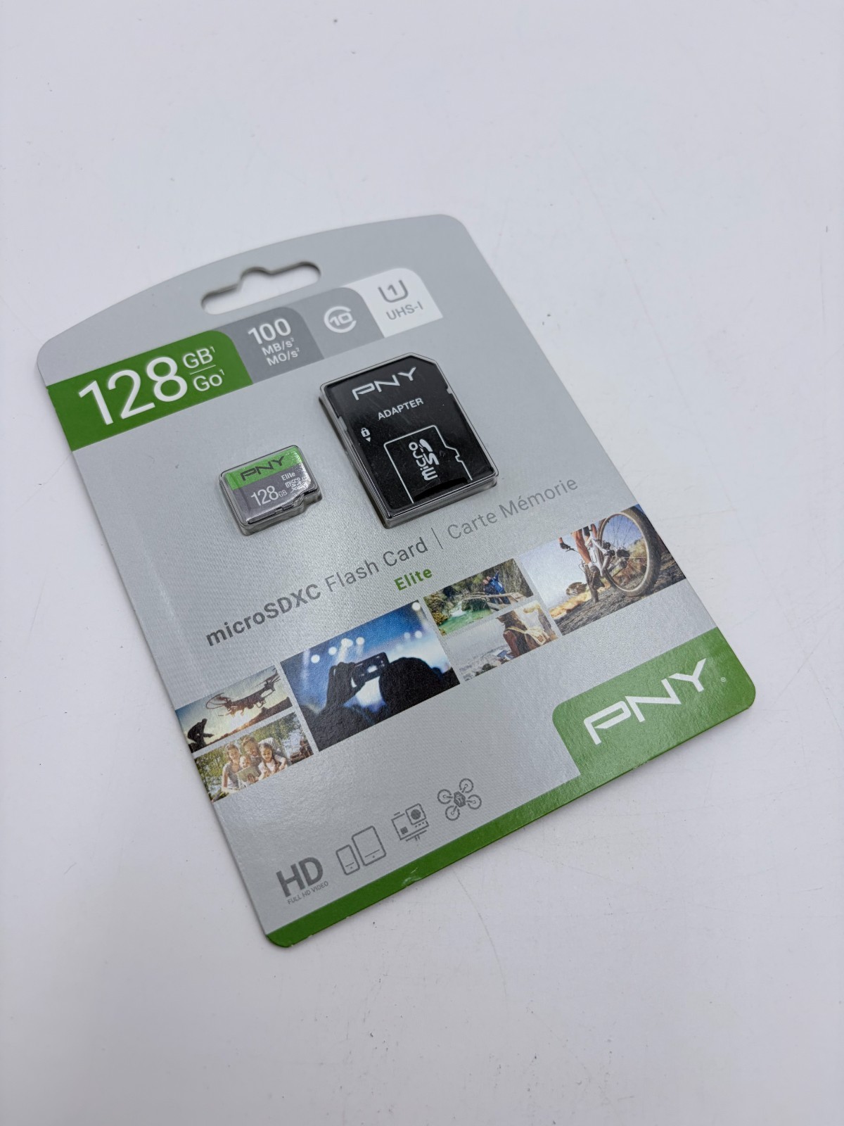 New PNY microSDXC MicroSDXC Flash Card Elite 128GB UHS-I SDXC P-SDUX128U185GW-GE
