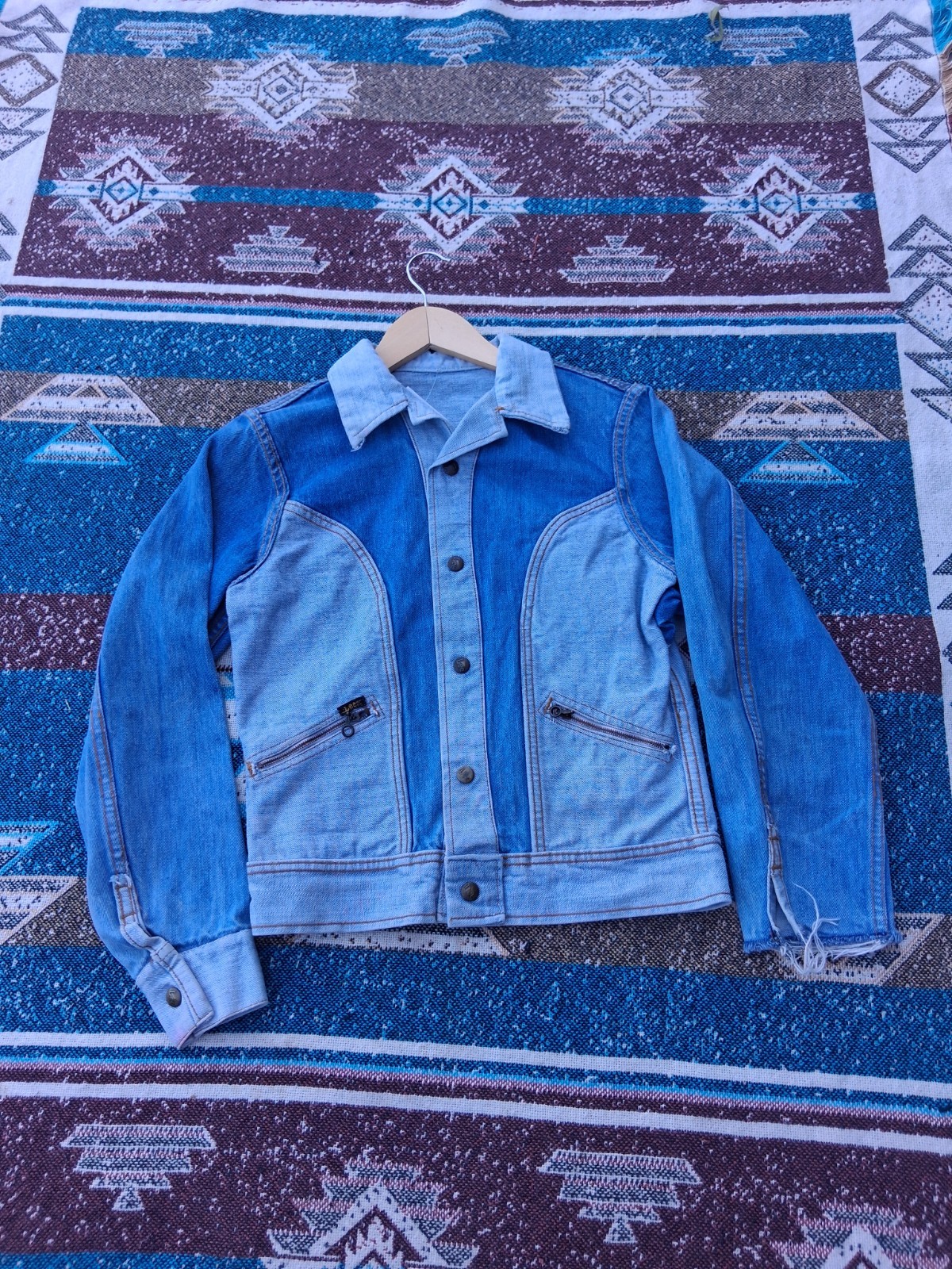 70s Lee Denim Jacket Two Tone Reversible