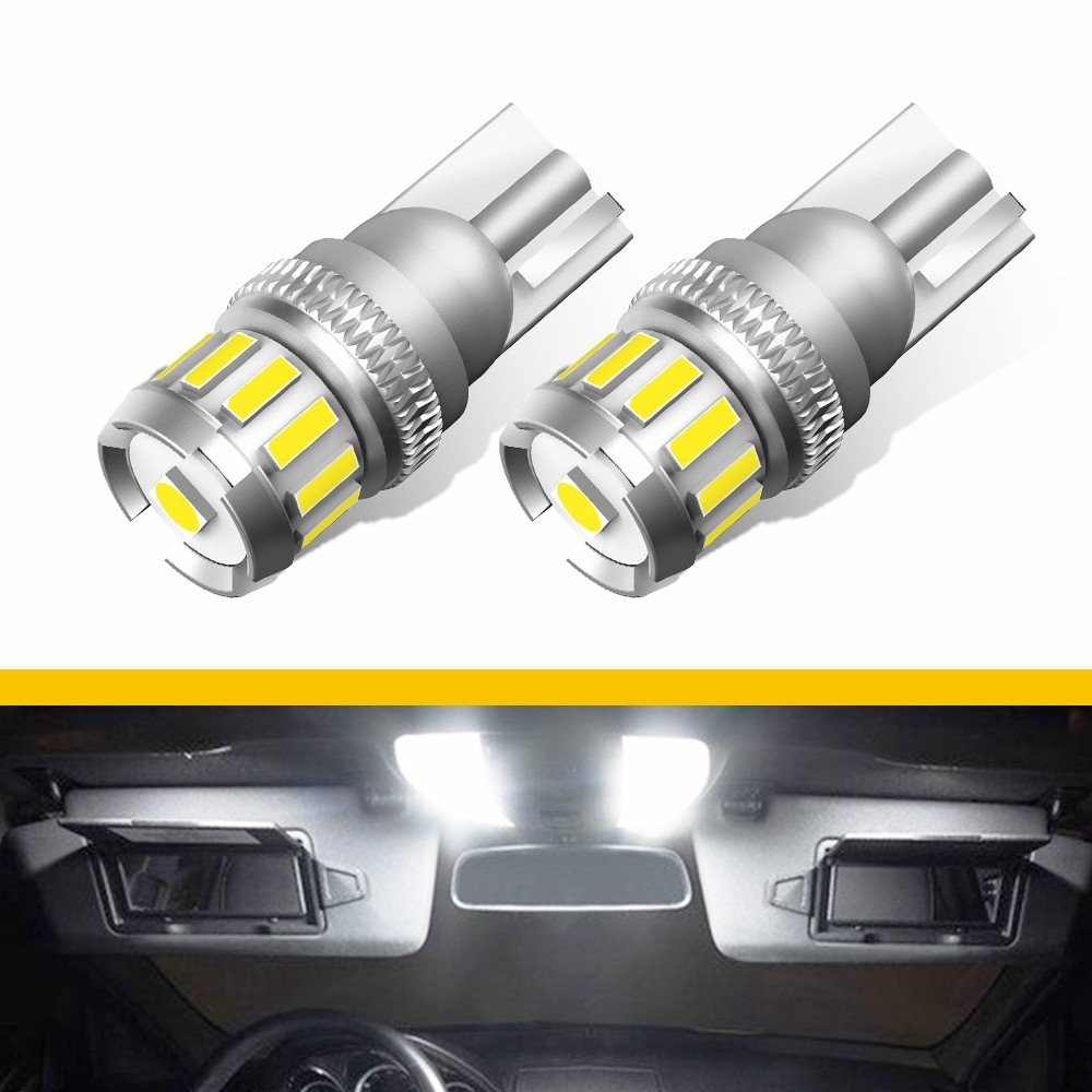 AUXITO T10 License LED Plate Light 168 194 W5W Bulbs Super Bright 6500K White