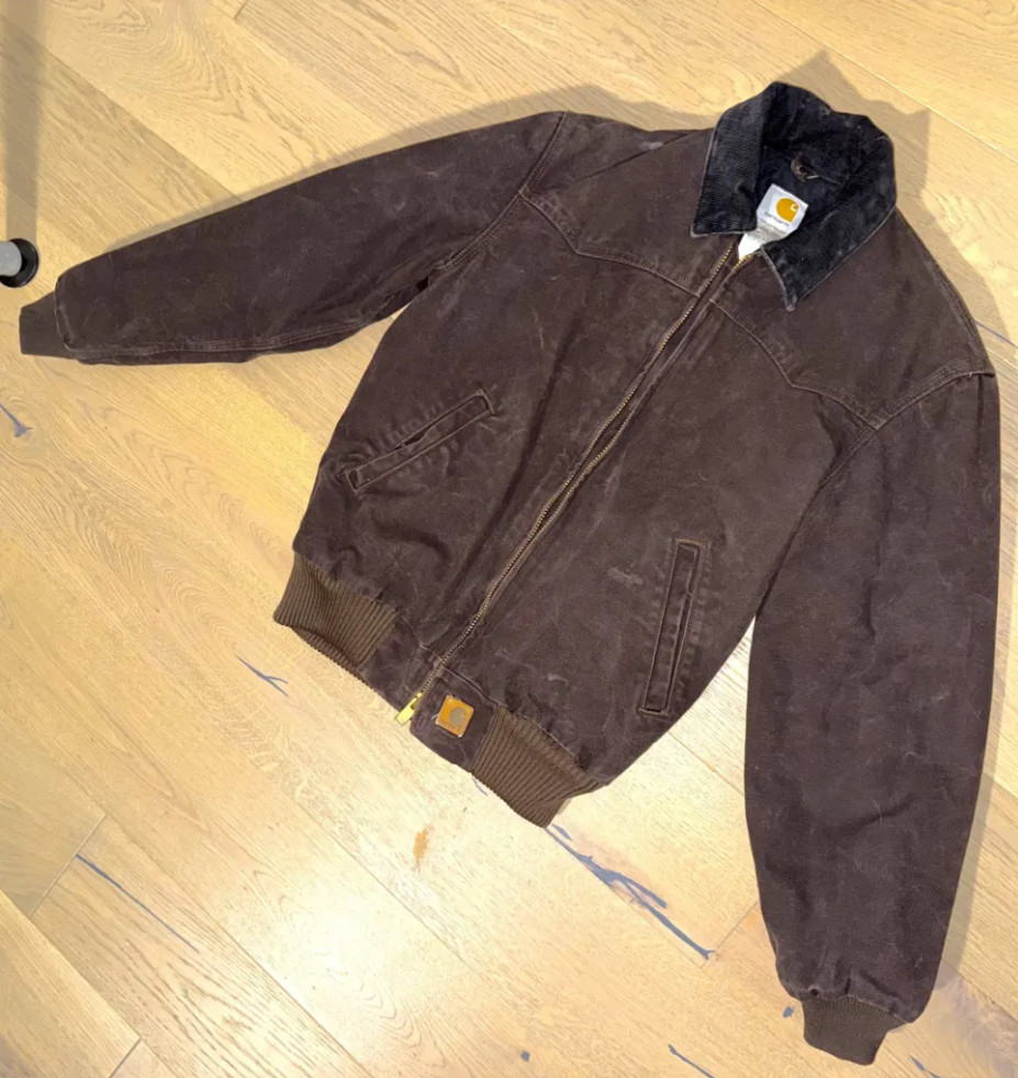 Vintage Carhartt J14 DKB Mens SMALL Brown Canvas Faded Insulated Santa Fe...