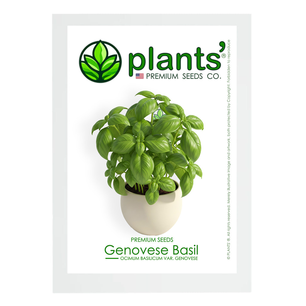 Genovese Basil | Premium Seeds | Ocimum basilicum var. genovese | Plants\'®