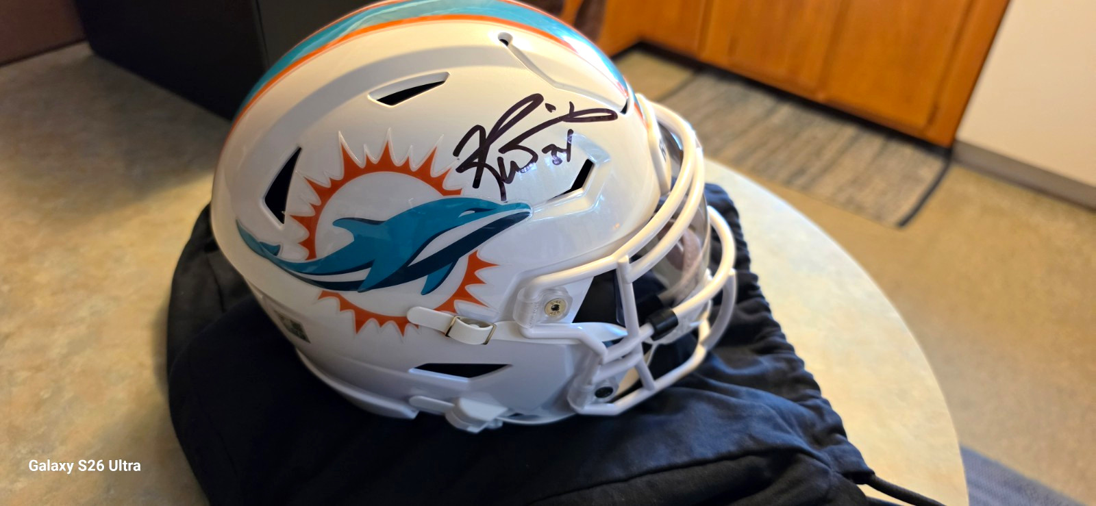 Ricky Williams Signed Miami Dolphins Riddell Speed Flex Midi Helmet Fanatics COA Ricky Williams Signed Miami Dolphins Riddell Speed Flex Midi Helmet Fanatics COA