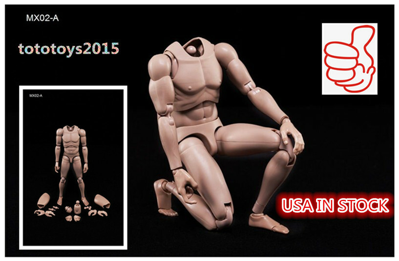 US MX02-A 1/6 Europe Skin Tone Male Figure Body Model ToyS Fit Head w/Neck Gift
