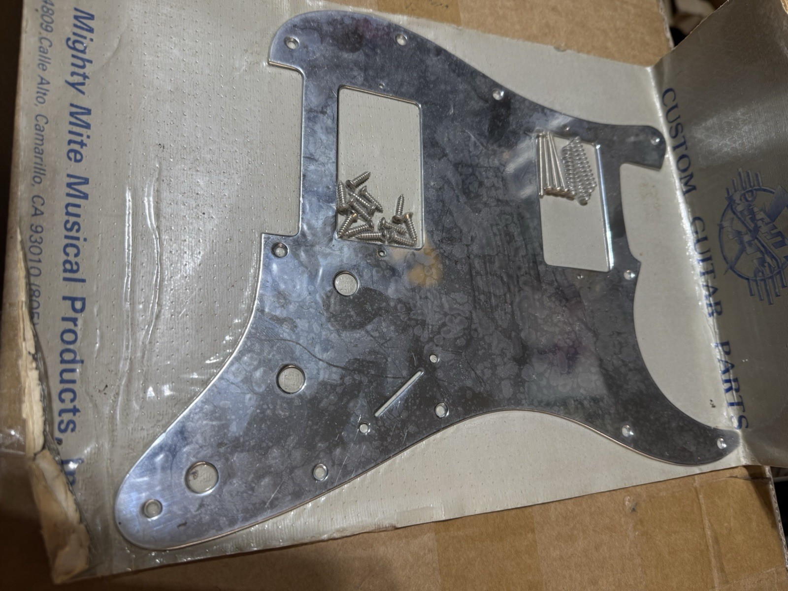 Vintage Mighty Mite Metal Stratocaster HH Electric Guitar Pickguard