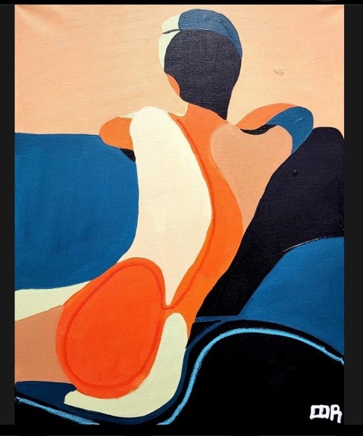 Corbellic 16x20 Nude Figure Couch Corbellic 16x20 Nude Figure Couch