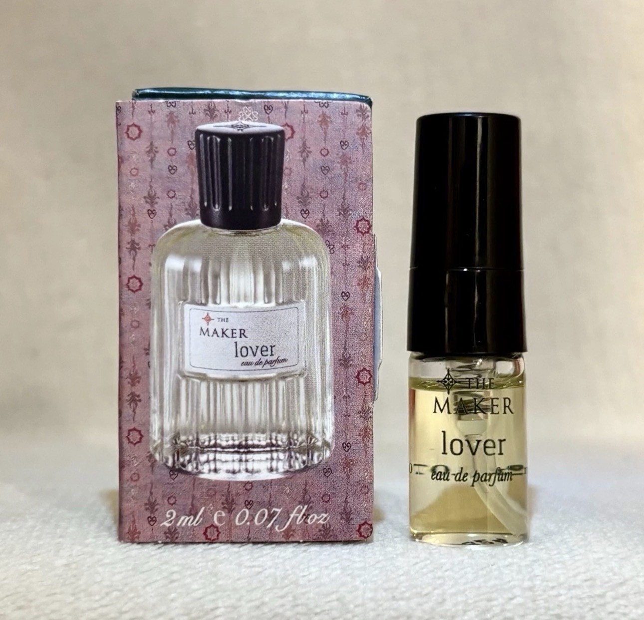 The Maker Lover EDP UNISEX Refillable Sample Spray .07oz , 2ml New in Box