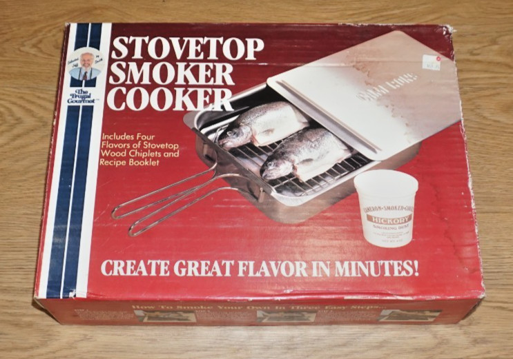 THE FRUGAL GOURMET CAMERONS STOVETOP SMOKER COOKER  NEW