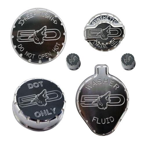 2018-2026 MUSTANG HOWLING COYOTE MACHINED ENGINE CAP KIT DARK HORSE SUMMER SALE