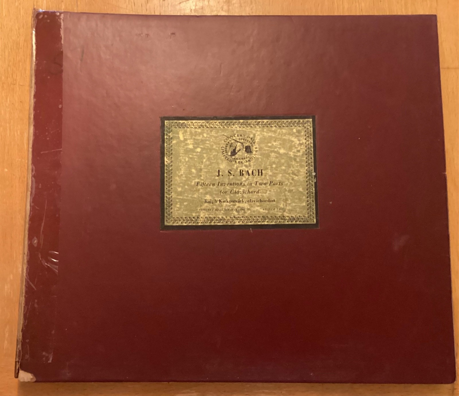 Xz Ralph Kirkpatrick on 78 rpm Concert Hall set 6: BACH 15 Two Part Inventions