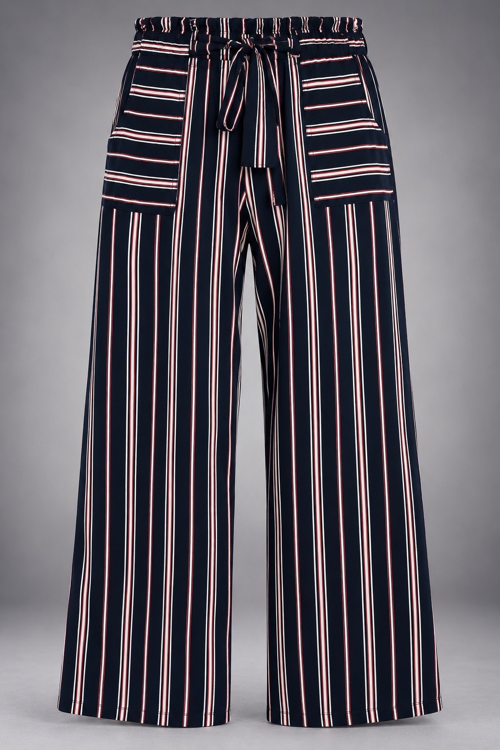 Joe B Womens Medium Multi Colored Striped Elastic Waist Pull-On Pants  