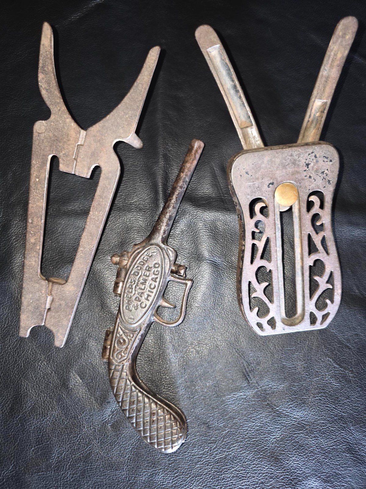 Antique Iron Folding Boot Jack Lot Late 1800\'s Antique Iron Folding Boot Jack Lot Late 1800\'s