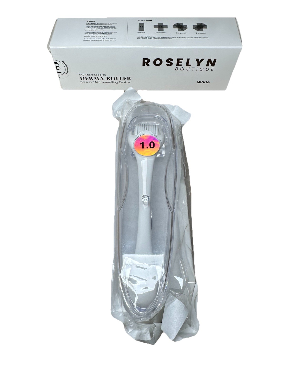 Roselyn Boutique Derma Roller – New in Box – 540 Titanium Microneedles Tool