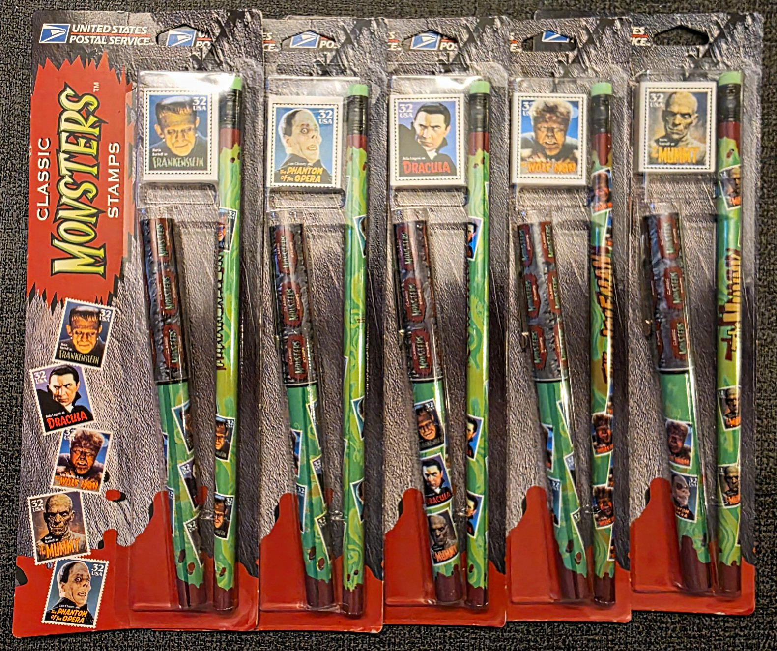 Vintage 1997 USPS Universal Classic Movie Monsters Collectibles Lot - Sealed New