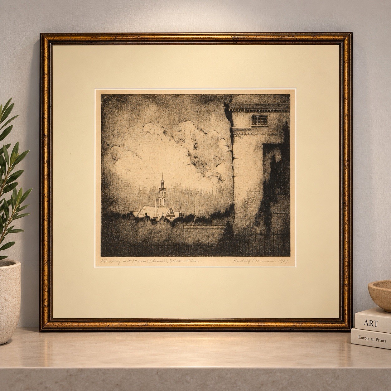 Vintage James Blanding Sloan Signed Etching 1893 Chicago World Fair German Bldg Vintage James Blanding Sloan Signed Etching 1893 Chicago World Fair German Bldg