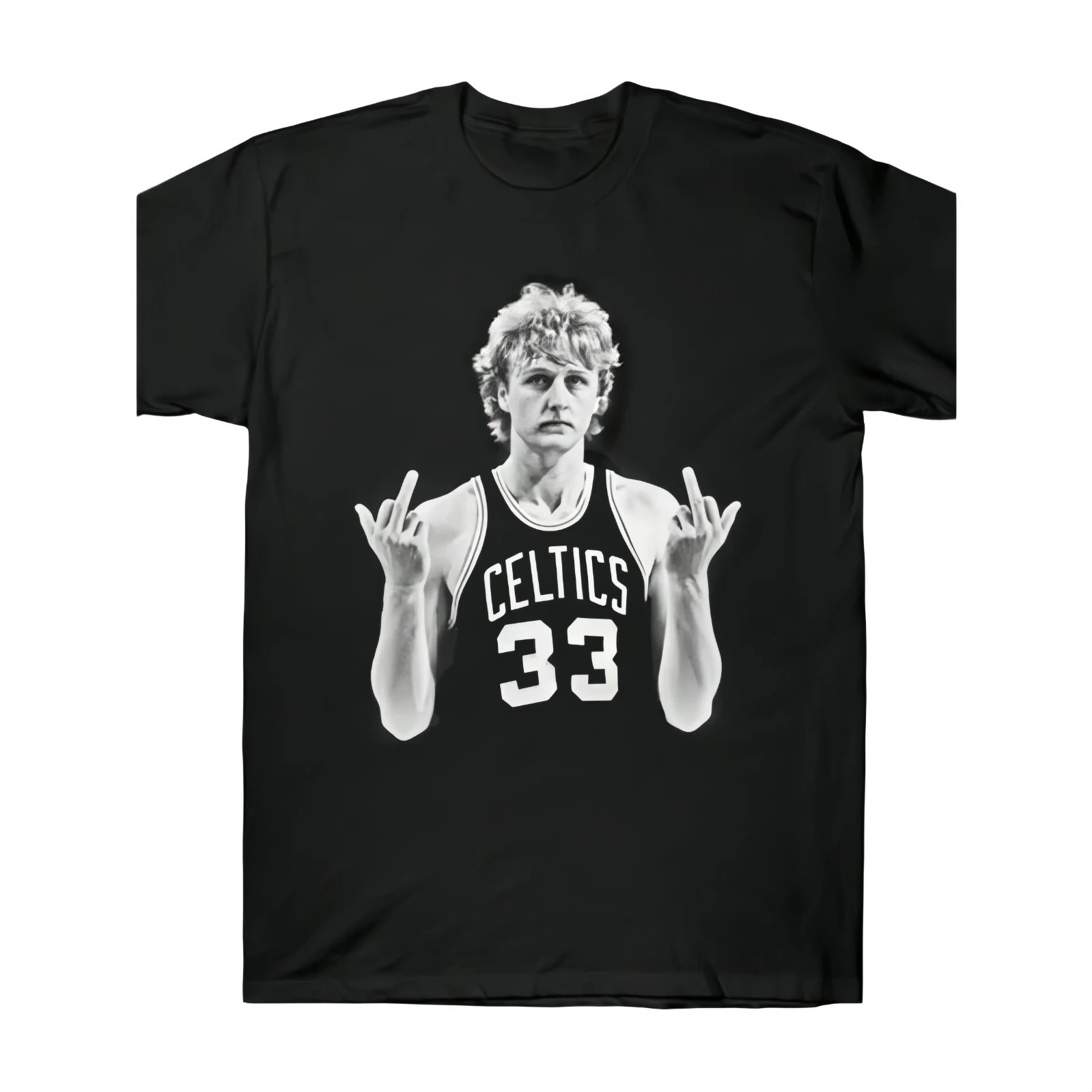 Larry Bird Retro 90s T-Shirt Black Shirt Men's Shirts Vintage Men's Clothing Str