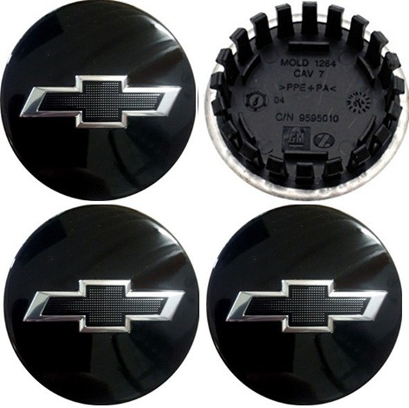 4x Center Wheel Caps 66mm FOR Blazer Camaro Colorado Equinox Traverse Black
