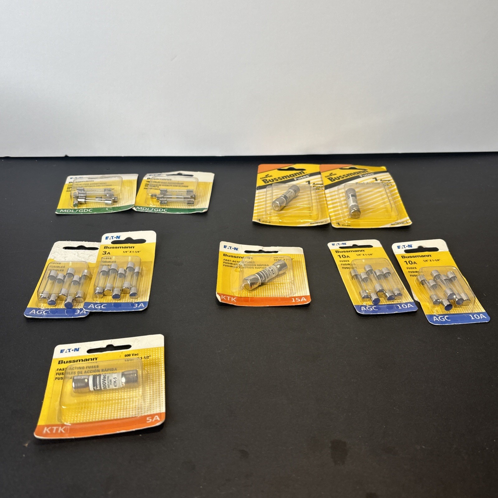 Bussmann Mixed Fuse Lot KTK-1 KTK-5 KTK-15 AGC-3 AGC-10 MDL GDC NOS A3