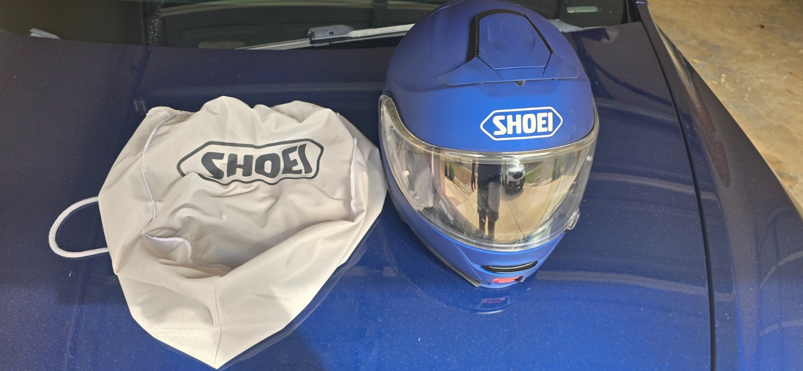 Shoei Neotec 2 XL Modular Helmet Matte Blue - Like New, Worn Few Times + Bag