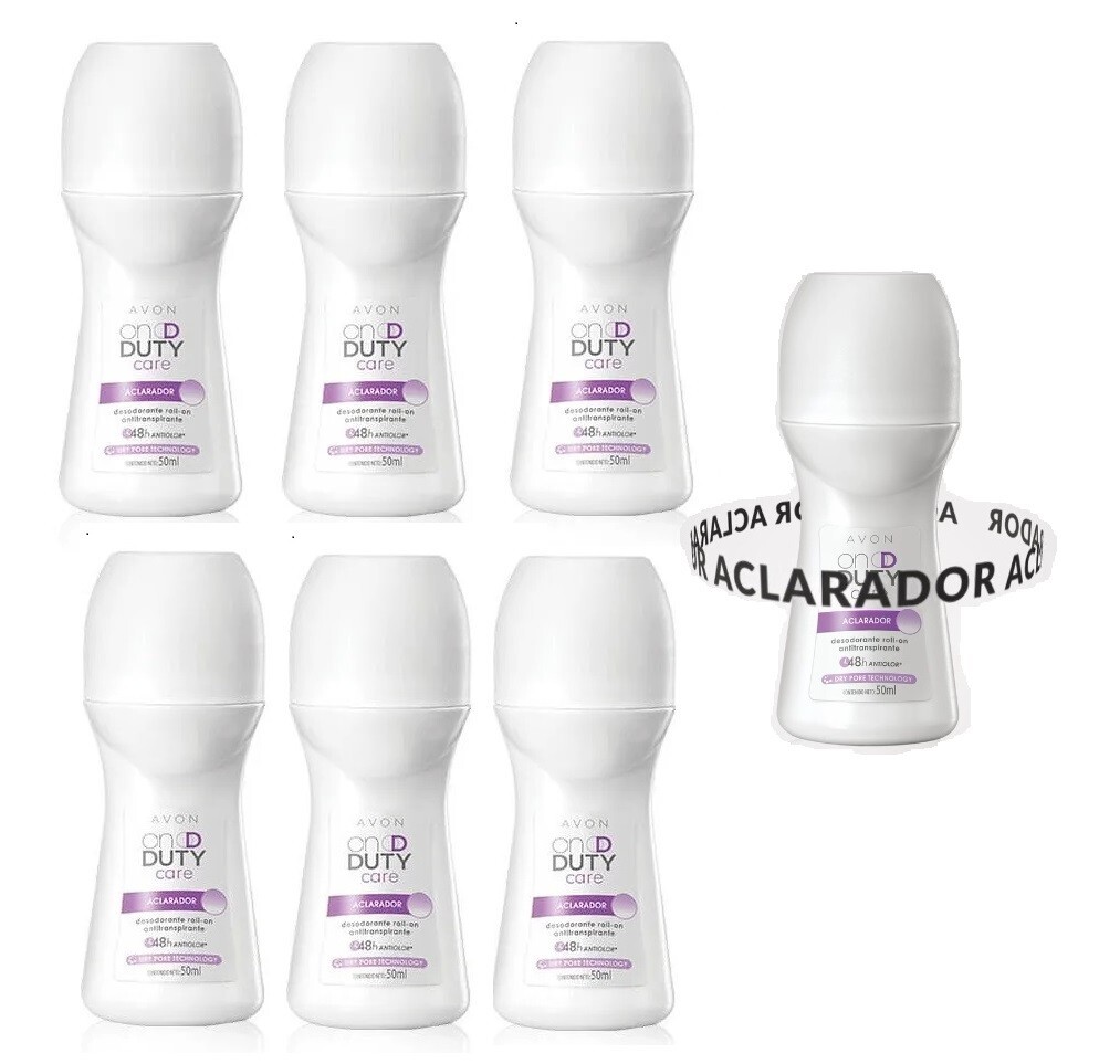 ACLARADOR DE AXILAS AVON DESODORANTE ANTITRANSPIRANTE 48 HORAS SET DE 7 PIEZAS
