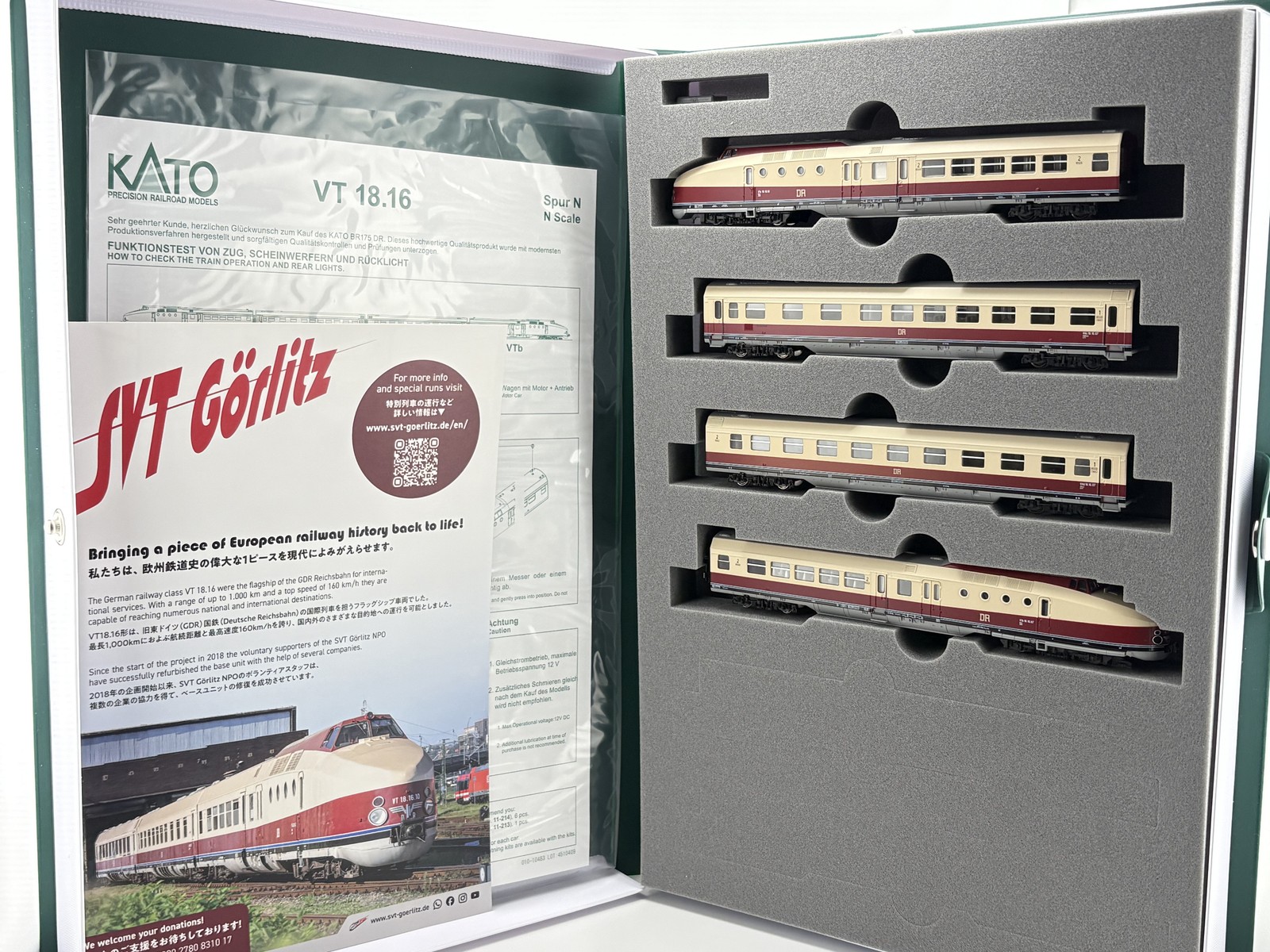KATO 10-713-9 VT18.16 “SVT Gorlitz” 4-Car Set N Scale